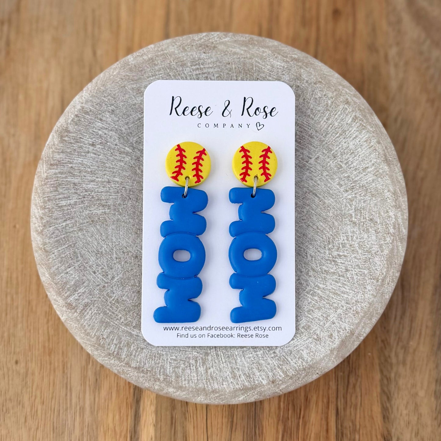 Custom Softball MOM Earrings