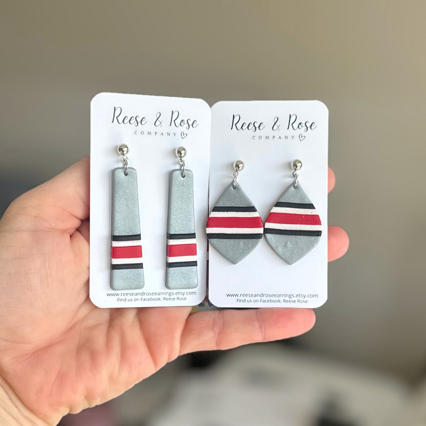 OSU Buckeyes Clay Earrings