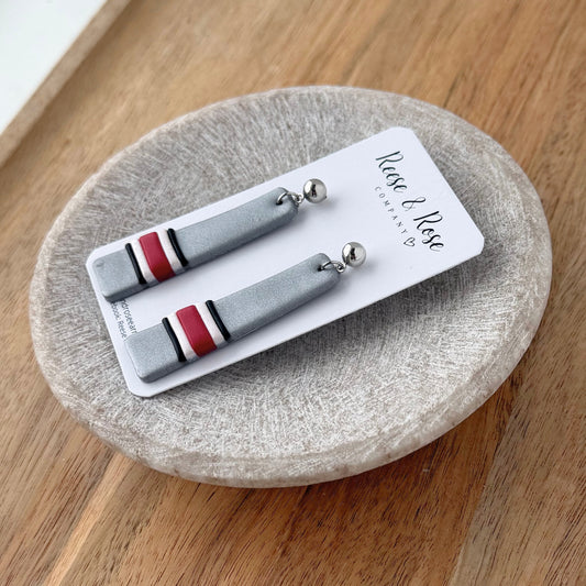 OSU Buckeyes Clay Earrings