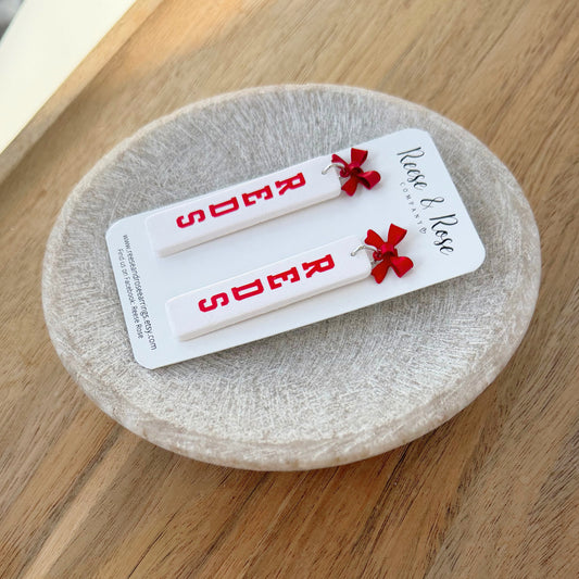 Cincinnati Reds Baseball Earrings