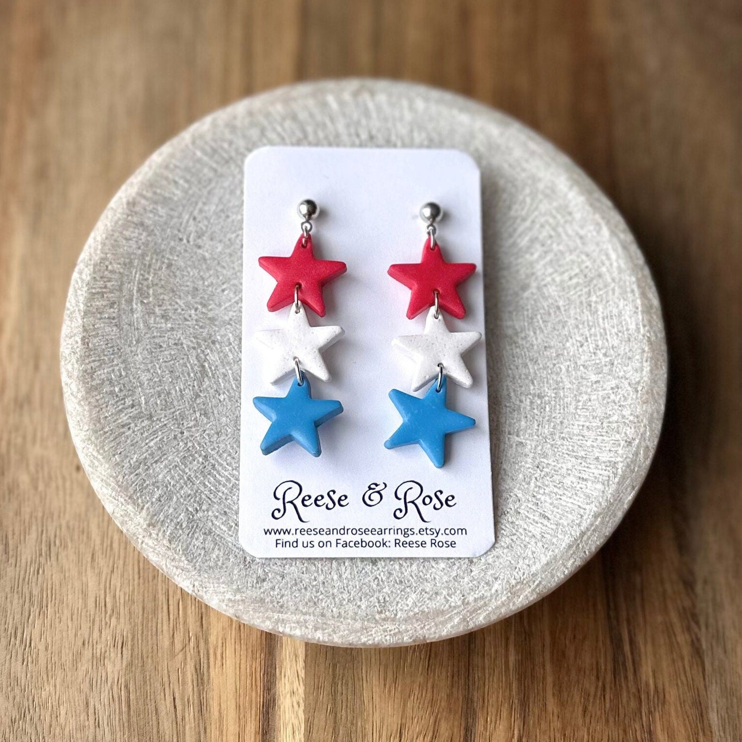 4th of July Star Earrings
