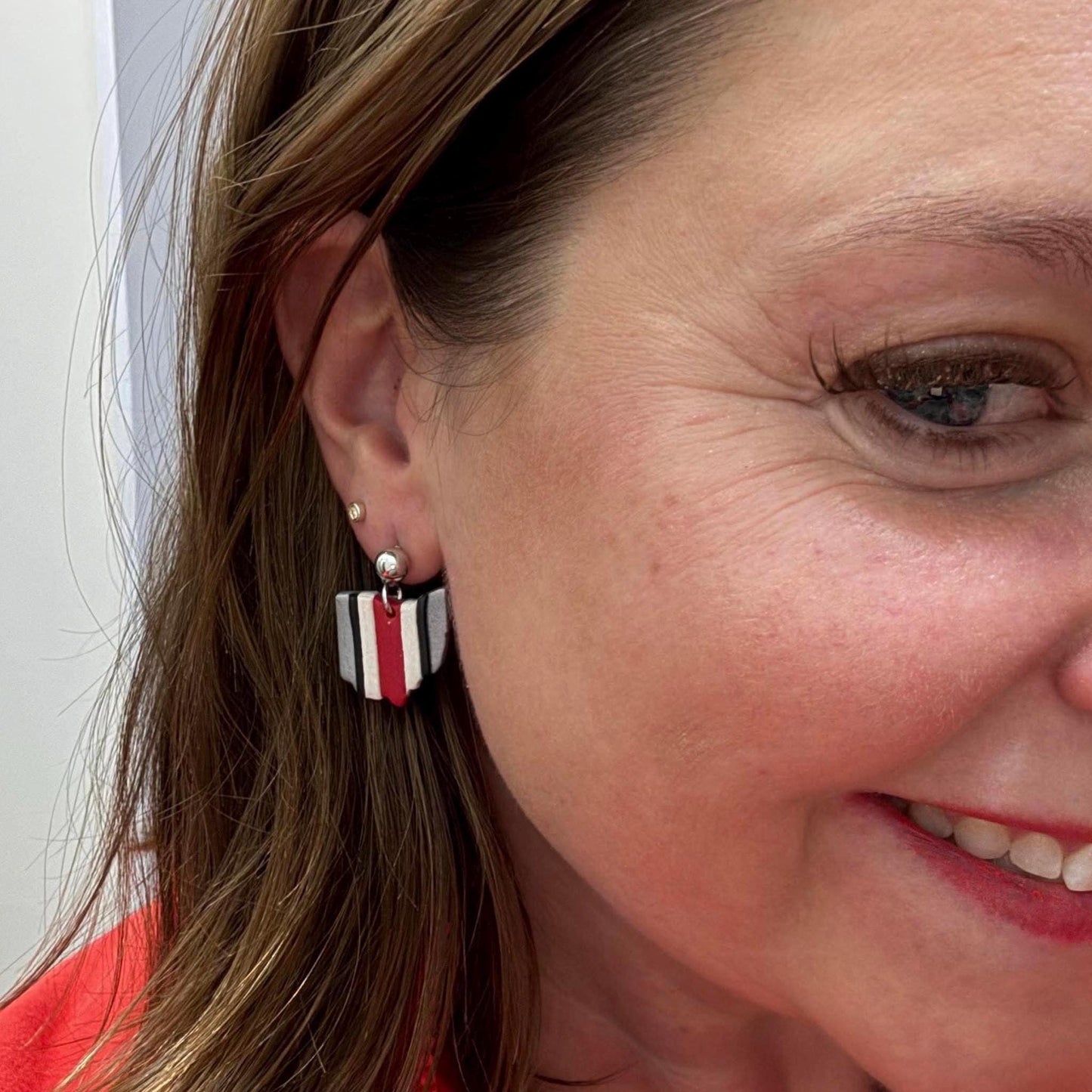 Ohio State Buckeyes Clay Earrings