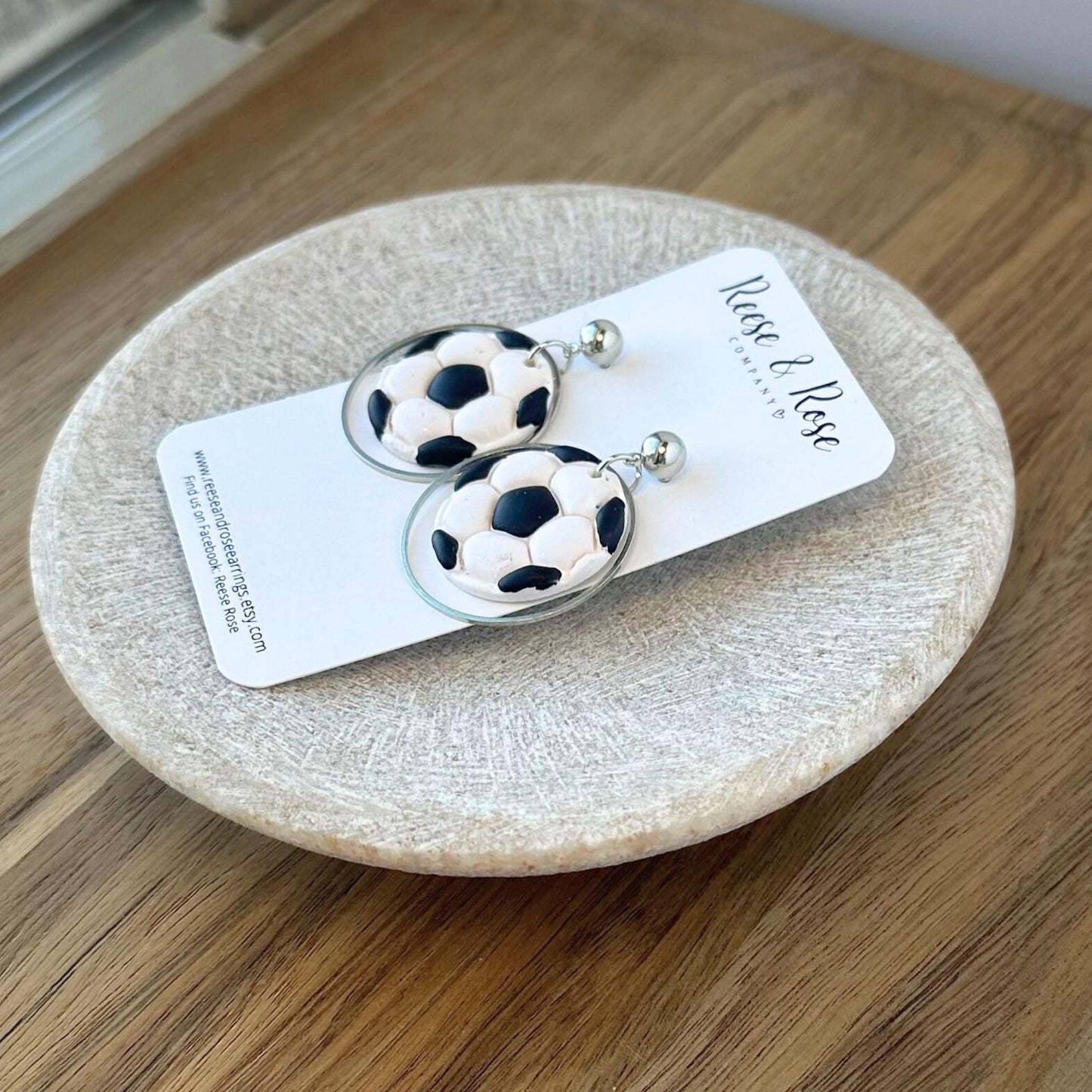 Soccer earrings