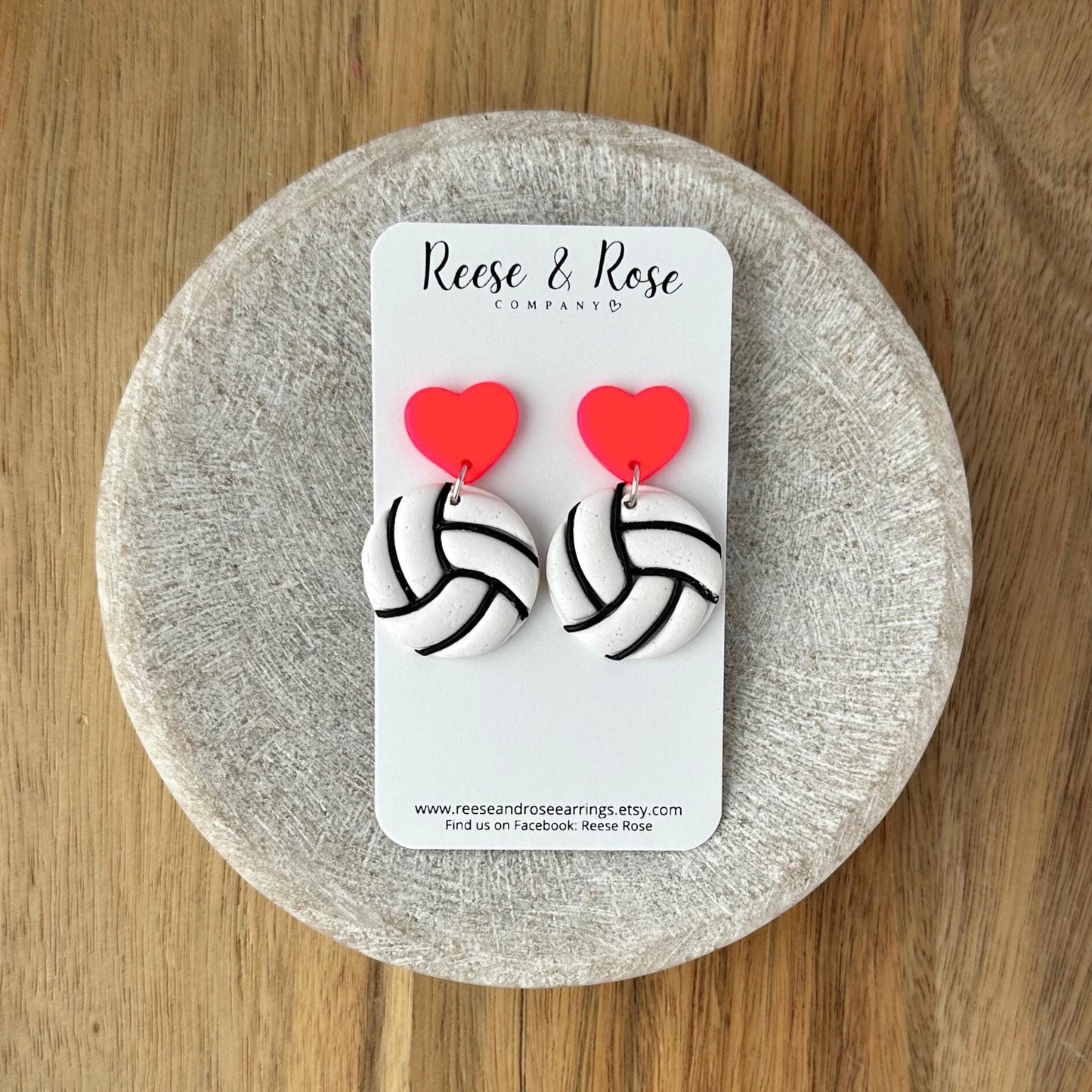 Customizable Polymer Clay Volleyball Earrings