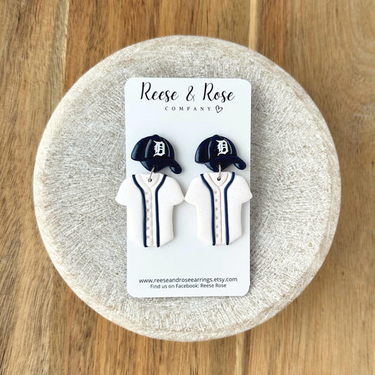 Detroit Tigers Baseball Earrings