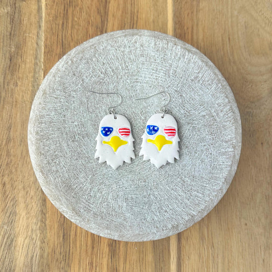 4th of July Eagle Earrings
