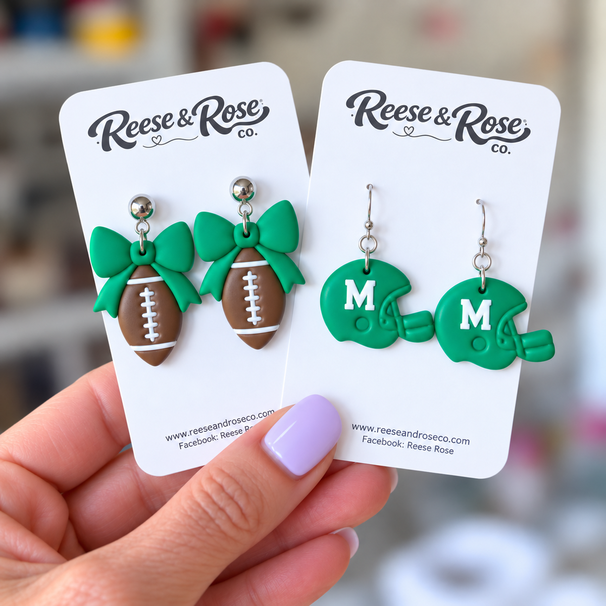 Mason Football Helmet Earrings