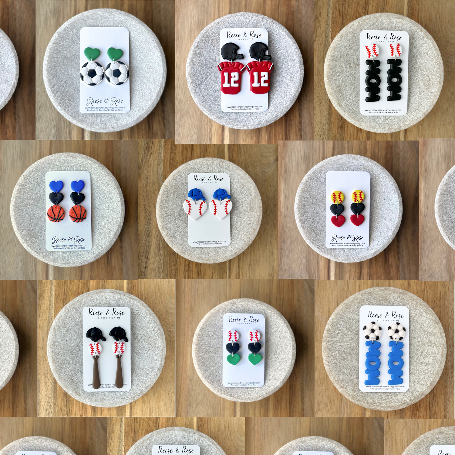 Sports Earrings & Keychains