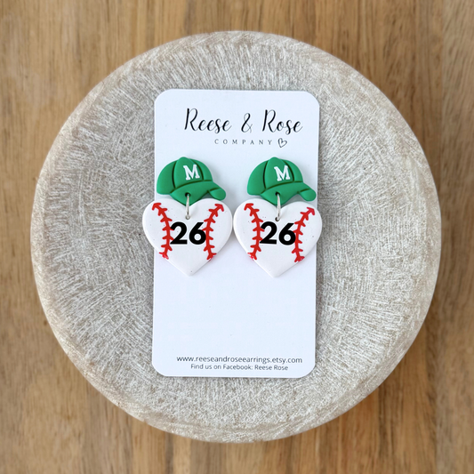 Mason Baseball Earrings