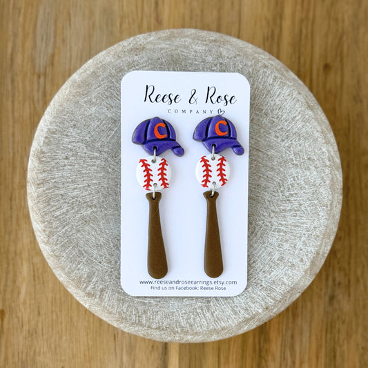 Ohio Crush Baseball Earrings