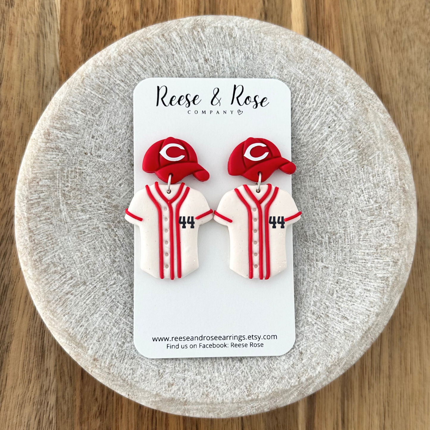 Cincinnati Reds Baseball Earrings