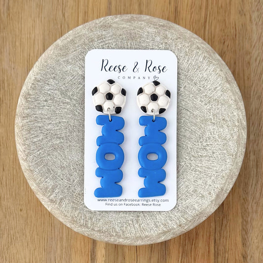Custom Soccer MOM Earrings