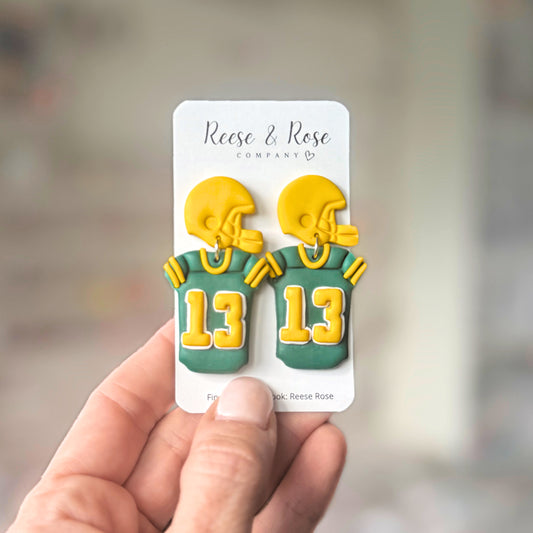 Little Miami Football Jersey earrings