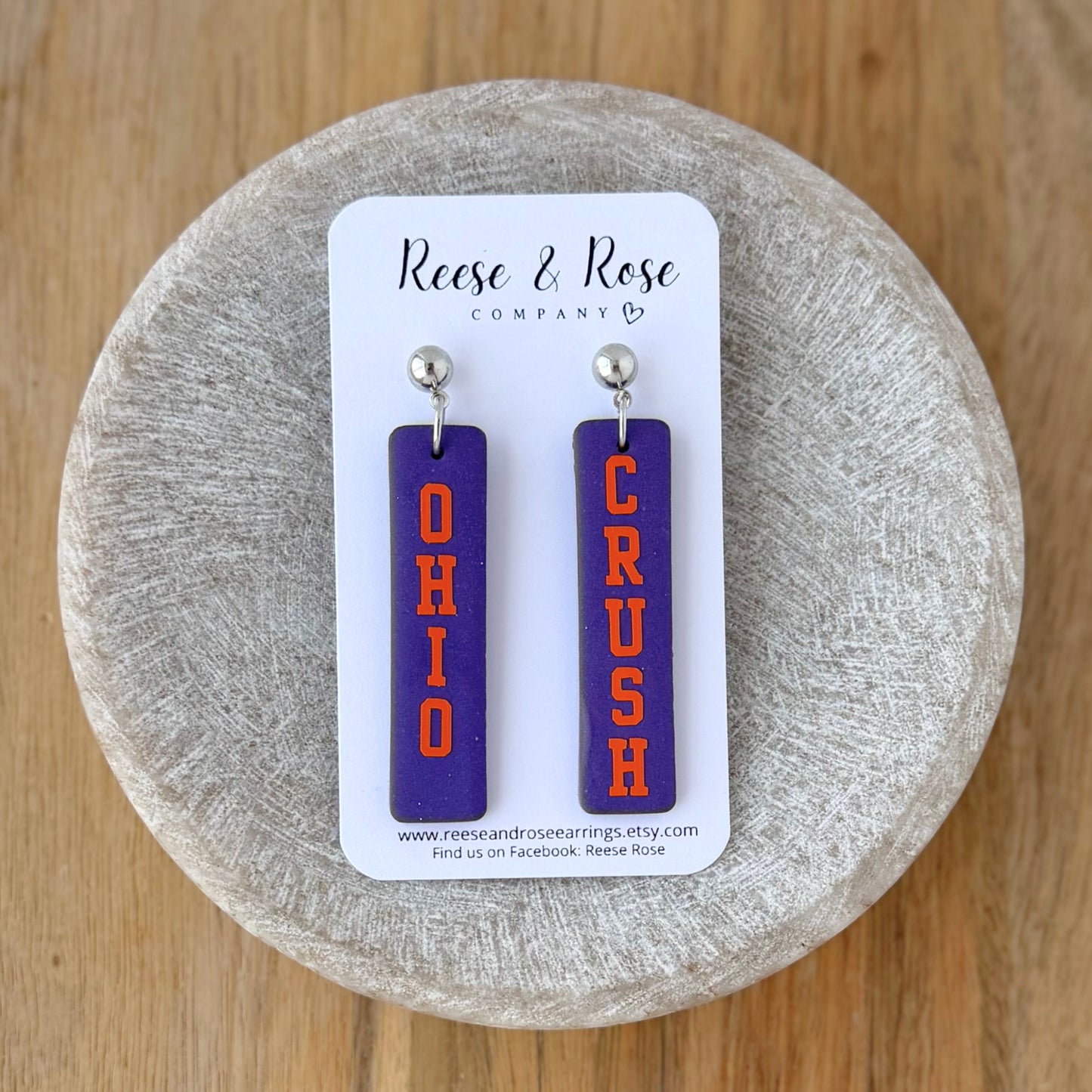 Ohio Crush Baseball Earrings