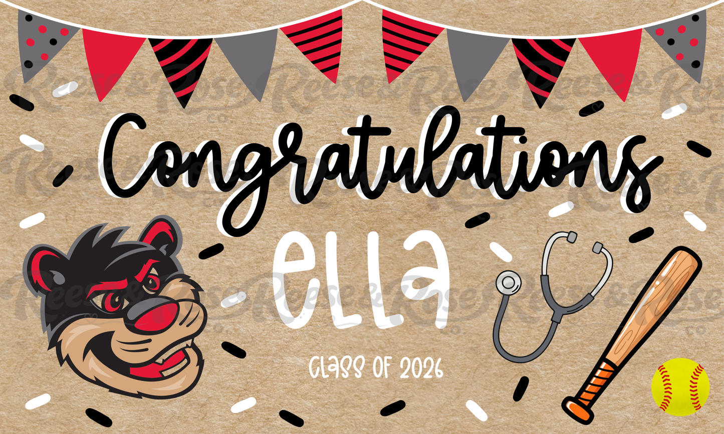 3 x 5 Painted Graduation Banner