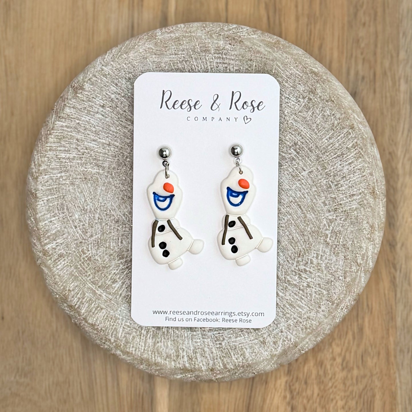 Happy Snowman and Princess Earrings