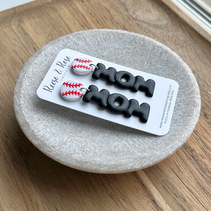 Custom Baseball MOM Earrings