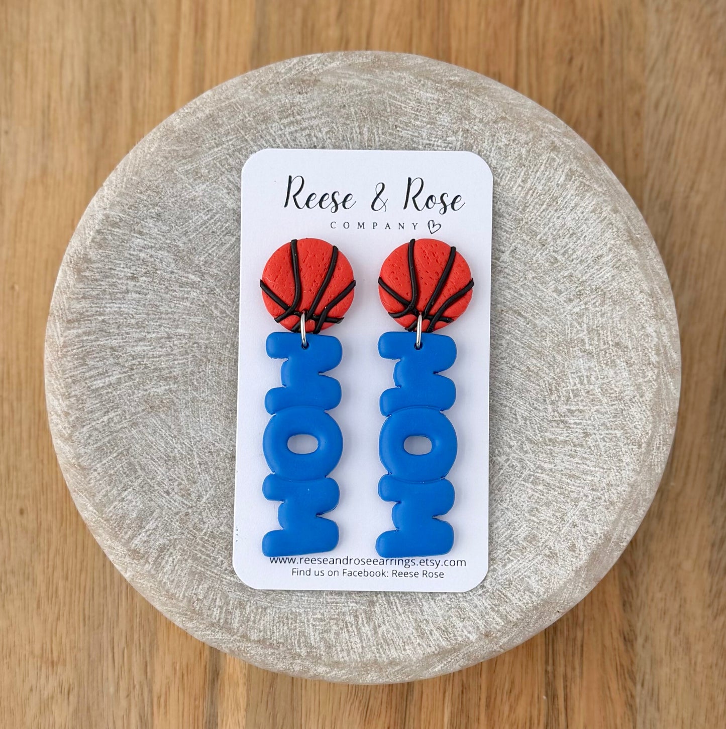 Custom Basketball MOM Earrings