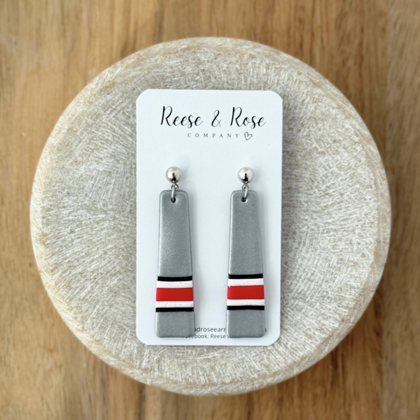 OSU Buckeyes Clay Earrings