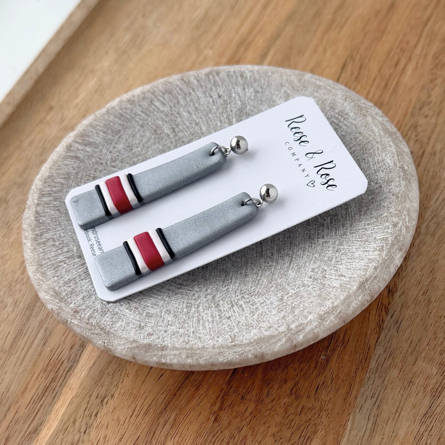 OSU Buckeyes Clay Earrings