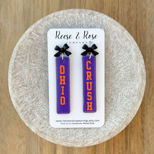 Ohio Crush Baseball Earrings