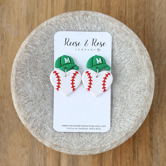 Mason Baseball Earrings