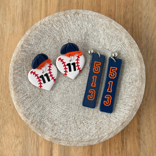 513 Baseball Earrings