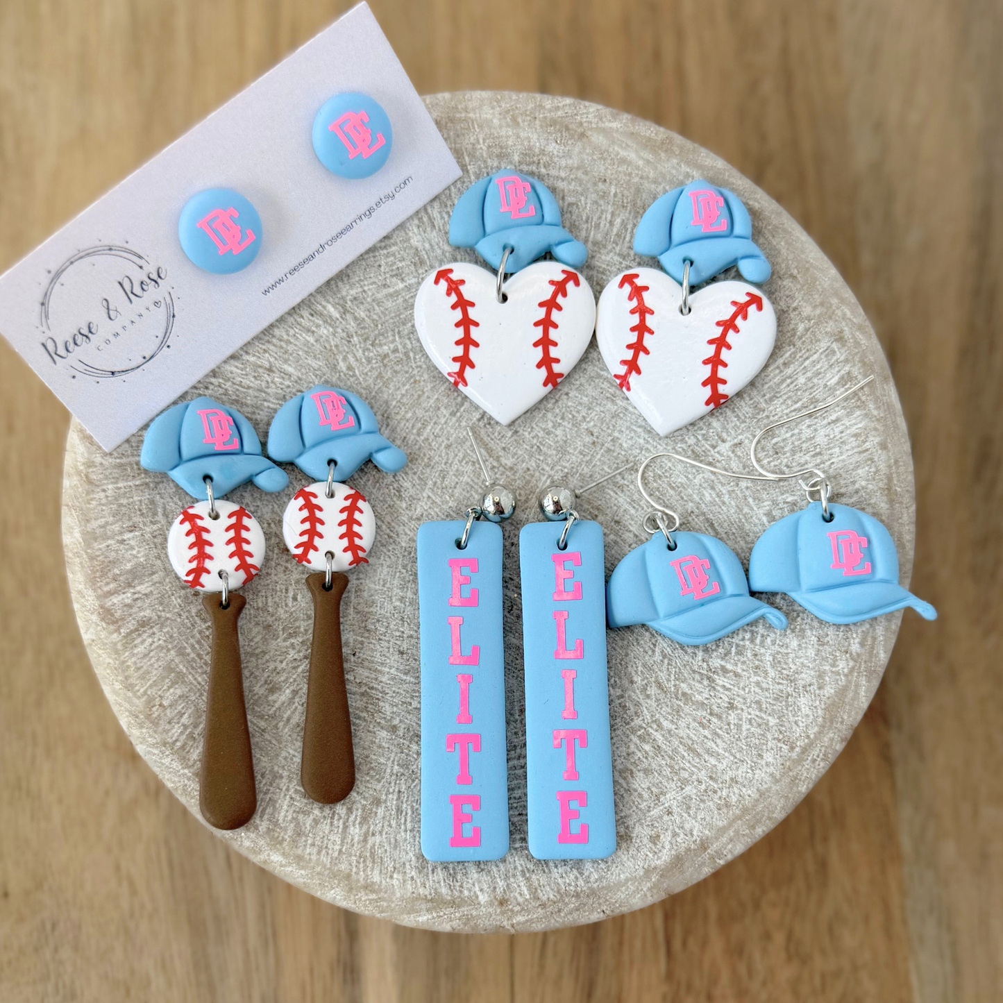 Diamond Elite Baseball Earrings