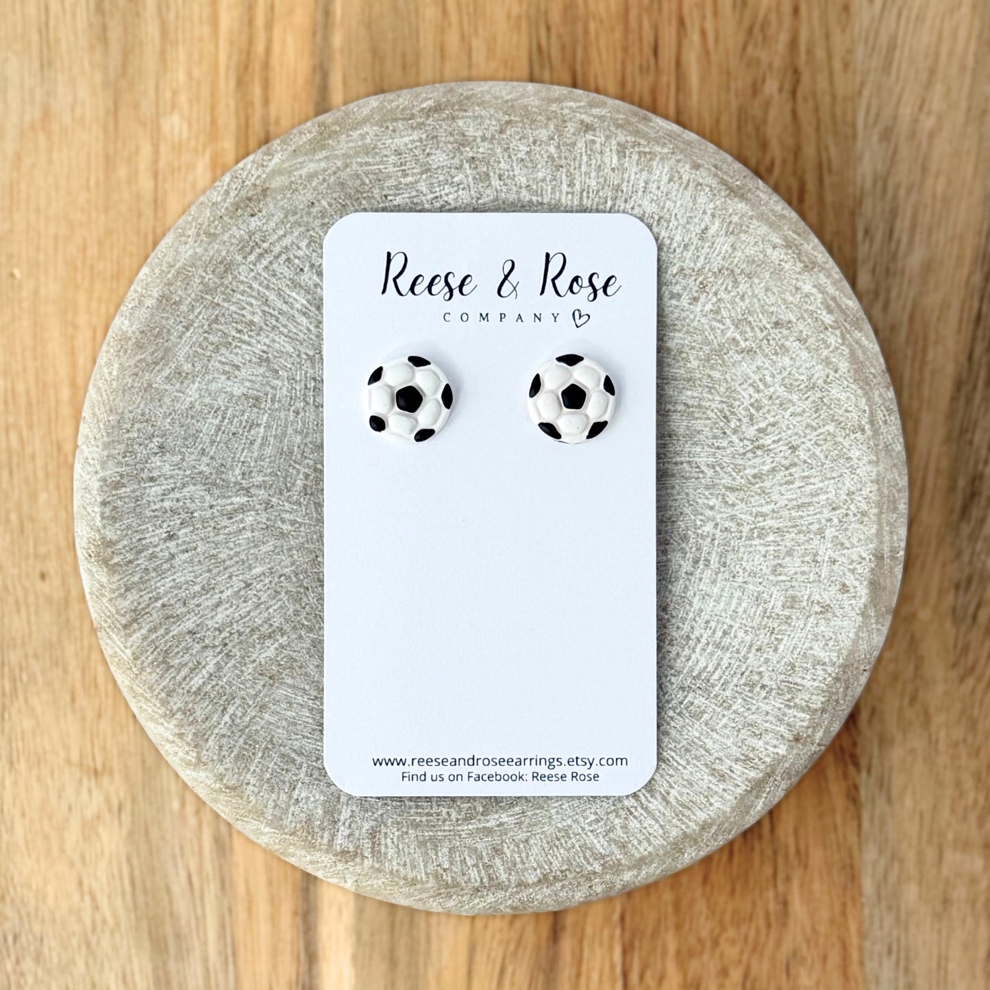 Soccer Ball Stud Earrings - smaller size