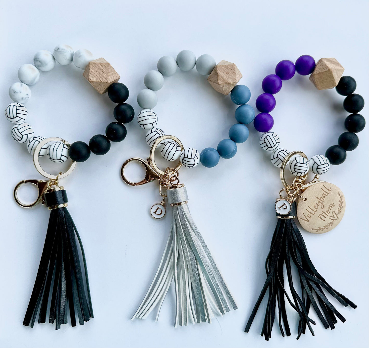 Custom Volleyball Wristlet Keychains