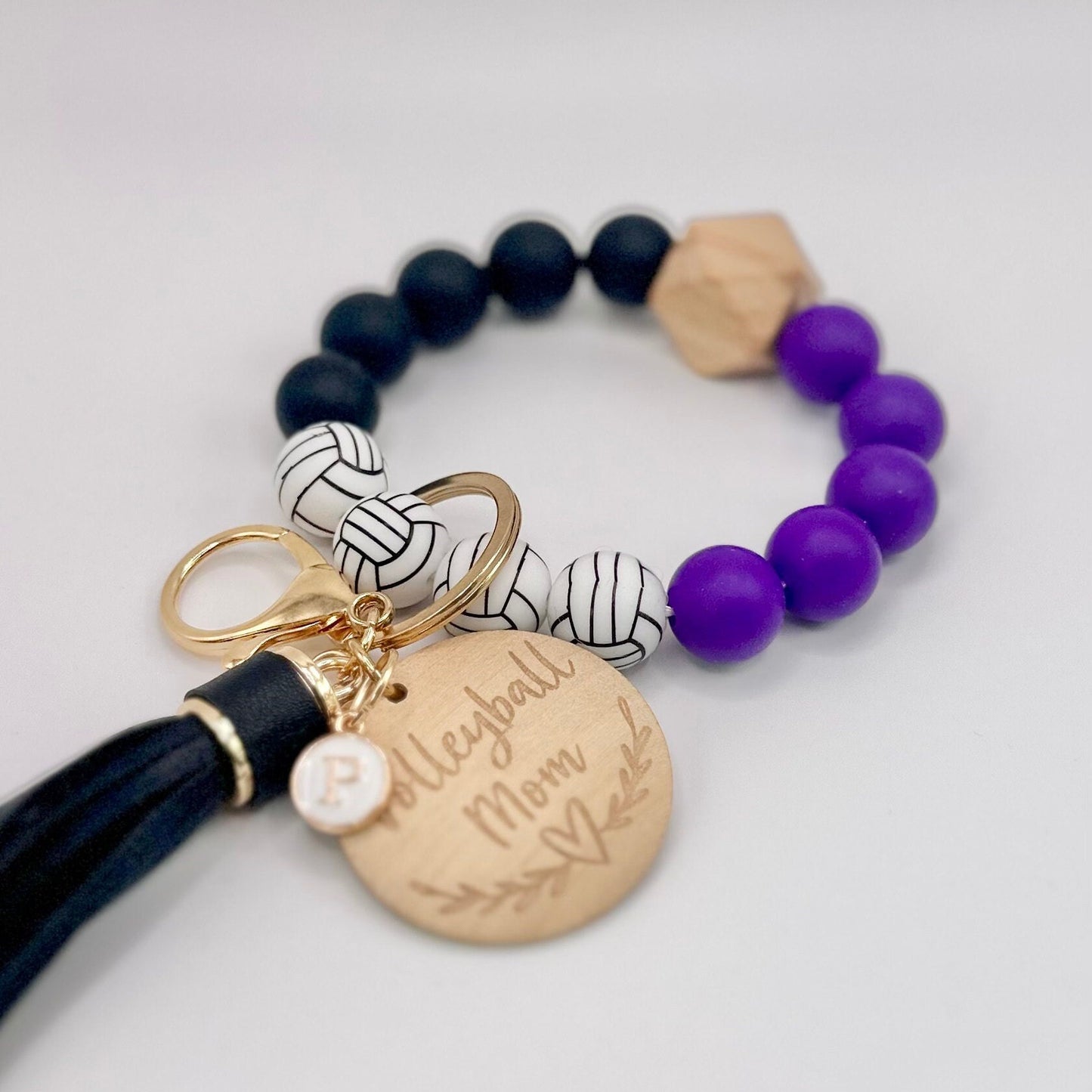 Custom Volleyball Wristlet Keychains