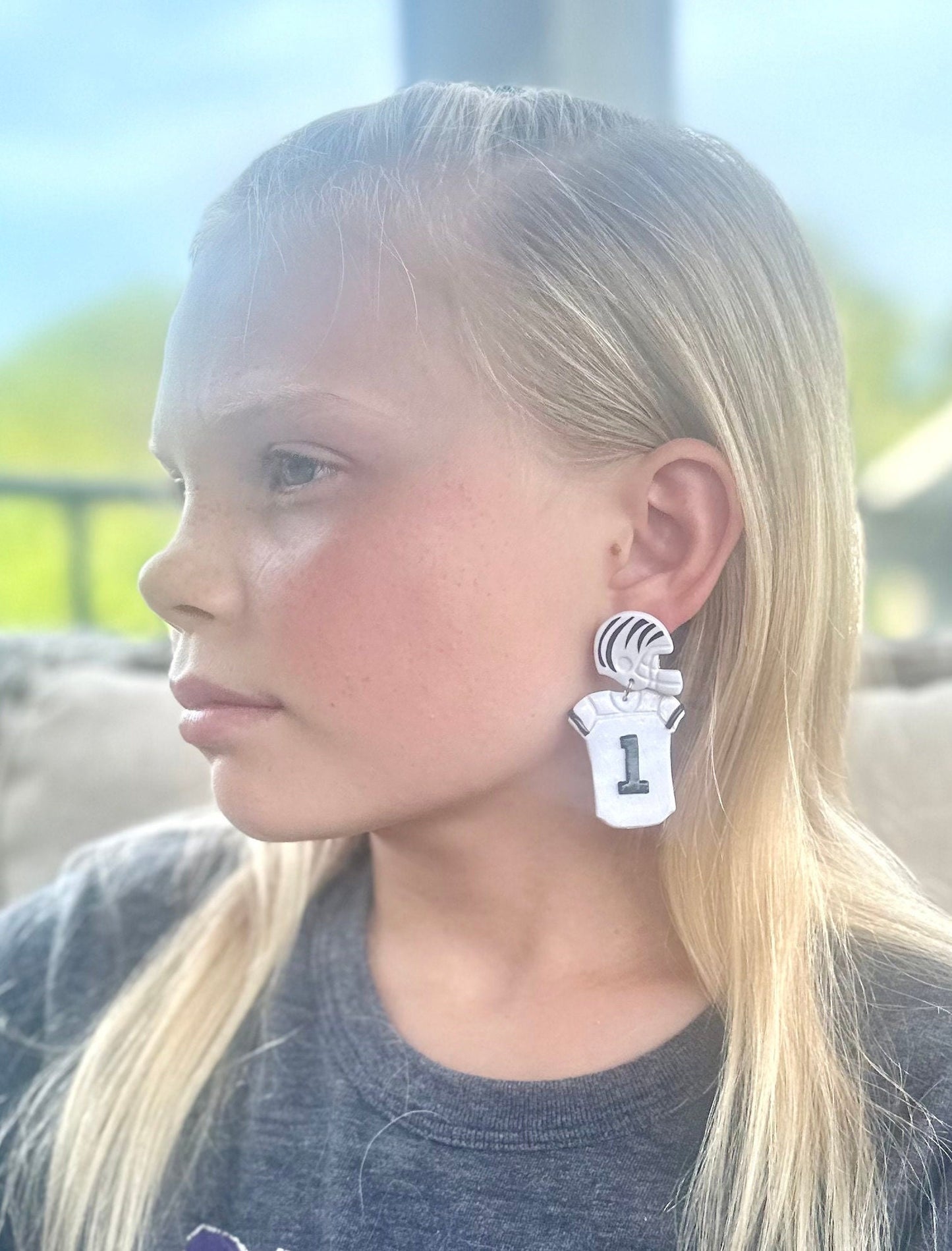 Personalized Football Jersey Earrings