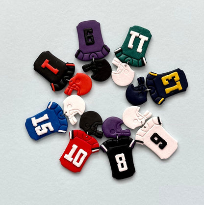 Personalized Football Jersey Earrings