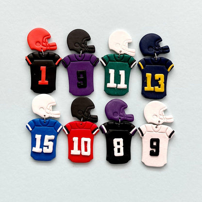 Personalized Football Jersey Earrings