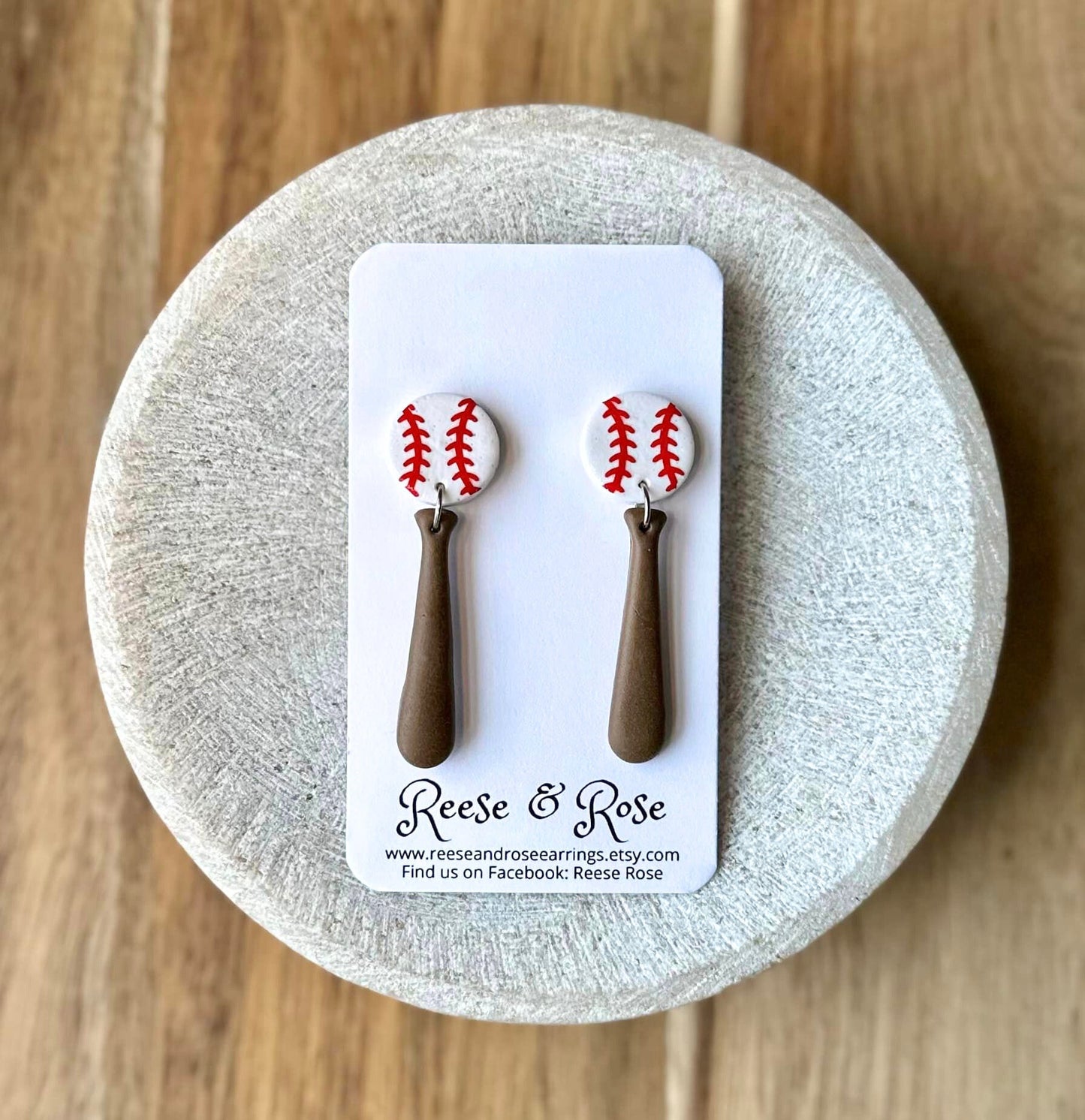 Baseball + Bat Earrings