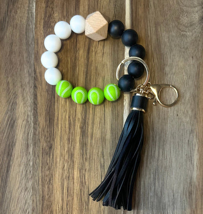 Personalized Tennis Wristlet Keychain