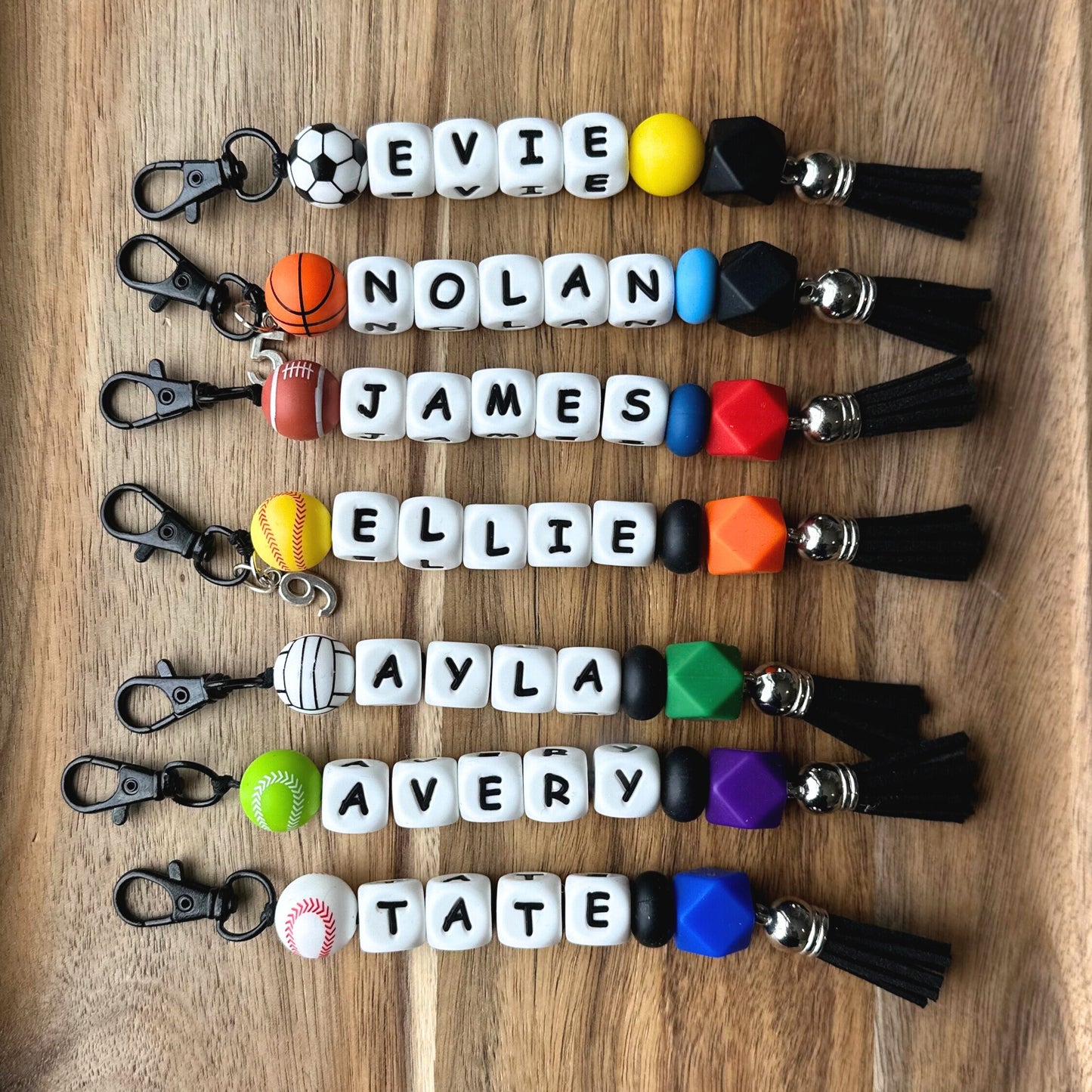 Sports Keychain / Baseball / Tennis / Soccer / Basketball / Softball / Volleyball / Football