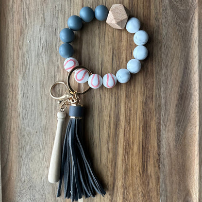 Personalized Baseball Bat Wristlet Keychains