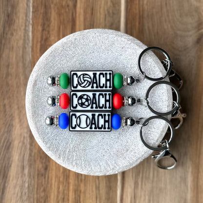 Coach Keychain / Baseball Coach / Soccer Coach / Softball Coach / Volleyball Coach / Basketball Coach / Coaches Gift