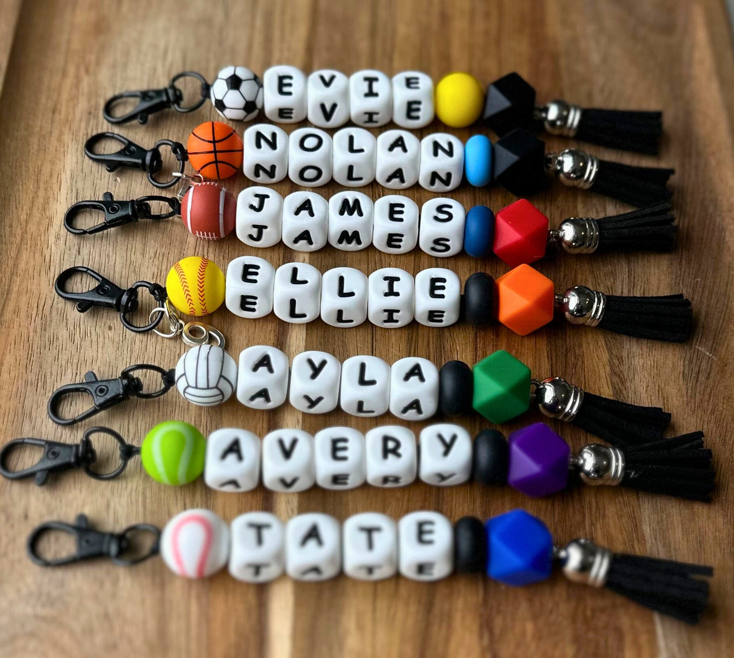 Sports Keychain / Baseball / Tennis / Soccer / Basketball / Softball / Volleyball / Football