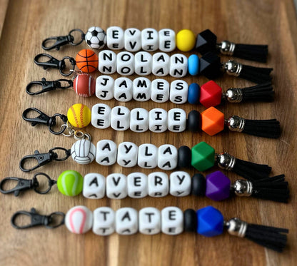 Sports Keychain / Baseball / Tennis / Soccer / Basketball / Softball / Volleyball / Football
