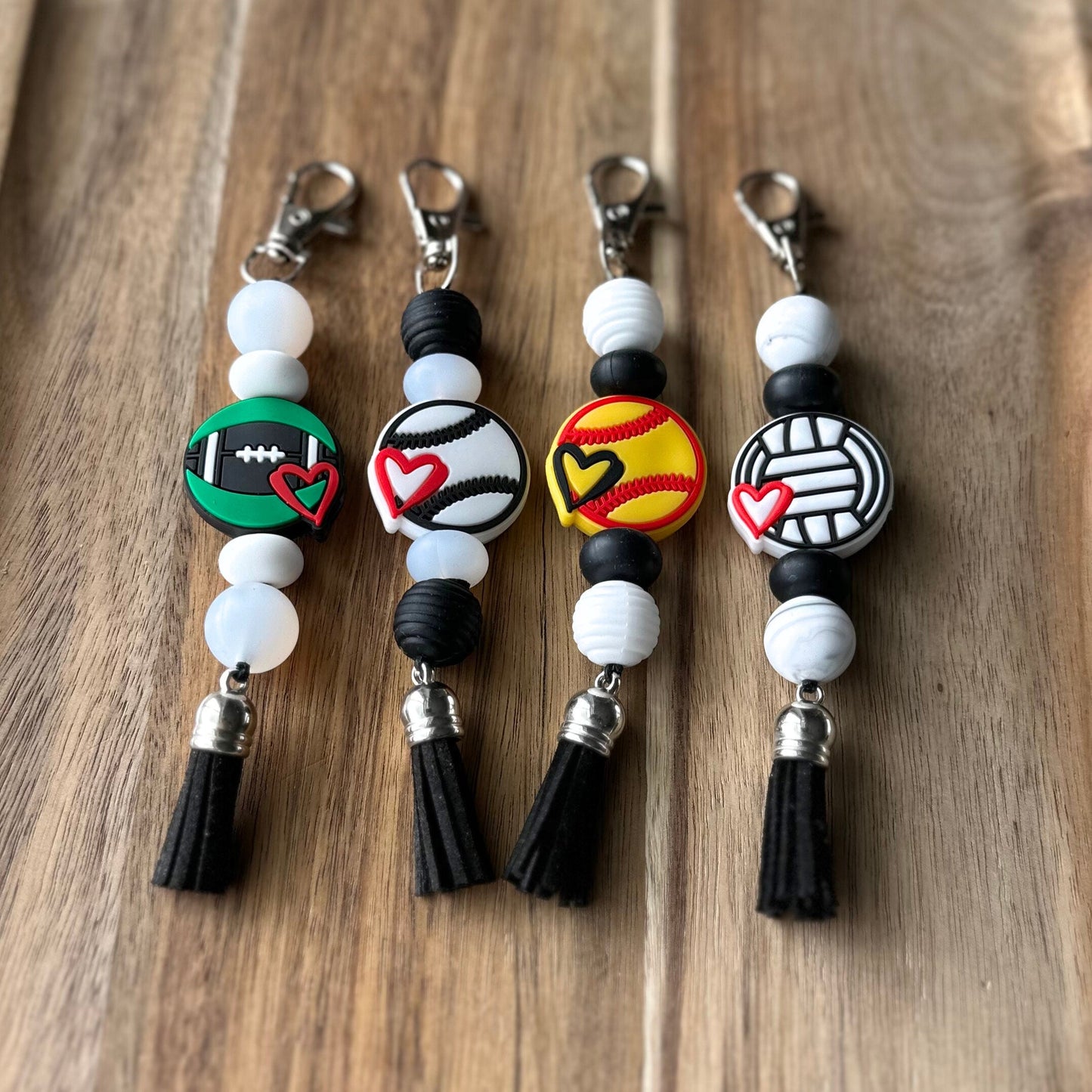 Sports Keychain / Baseball / Softball / Volleyball / Football / Player / Coach / Fan / End of the Season Gift