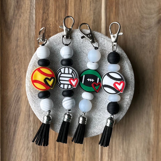 Sports Keychain / Baseball / Softball / Volleyball / Football / Player / Coach / Fan / End of the Season Gift