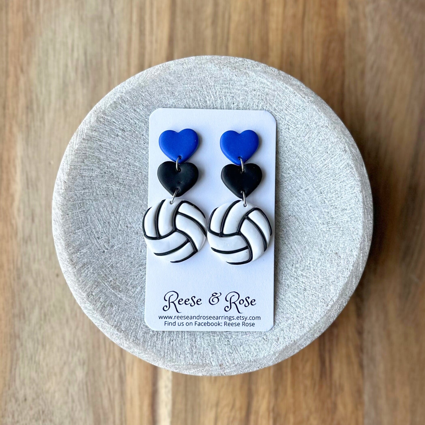 Customizable Polymer Clay Volleyball Earrings