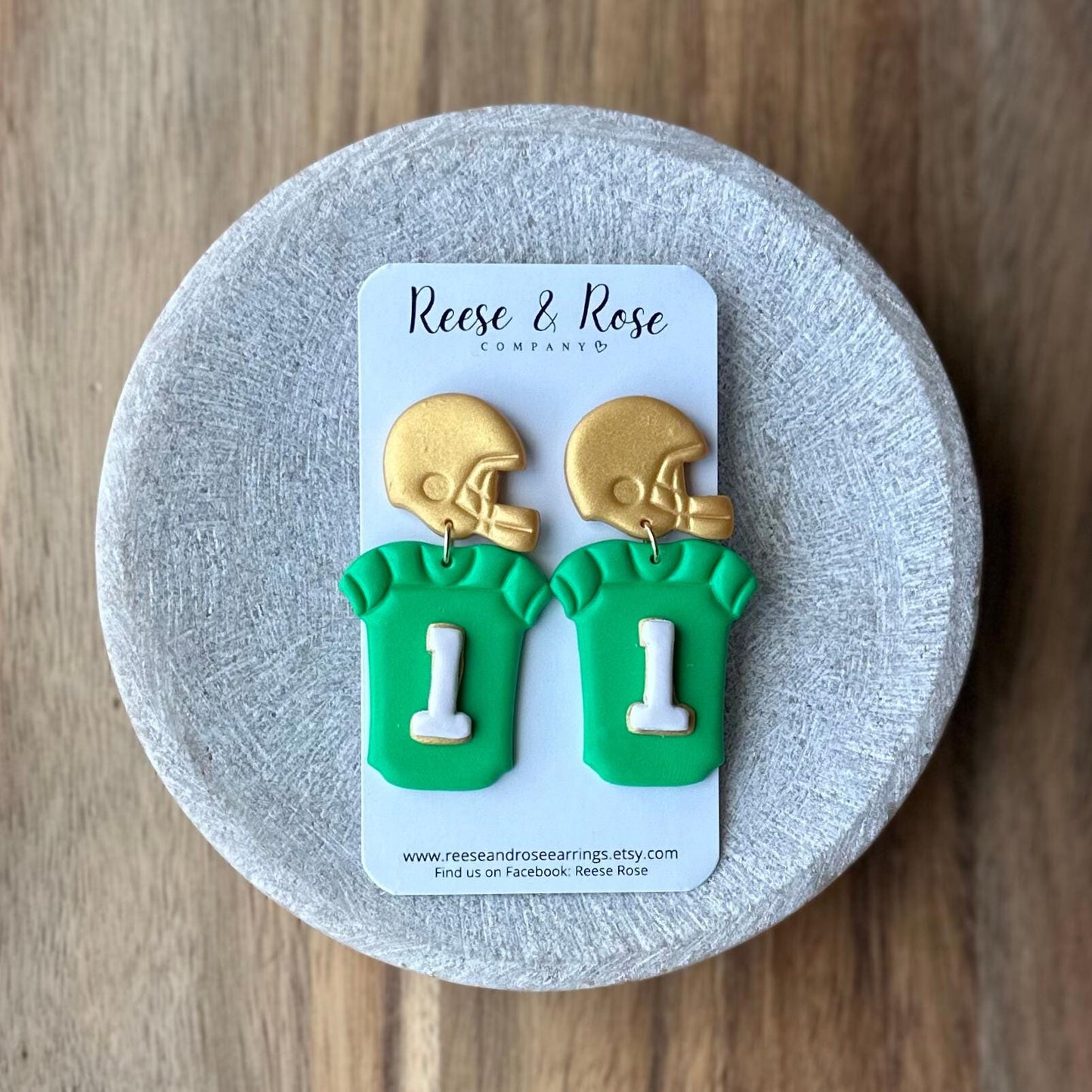 Personalized Football Jersey Earrings