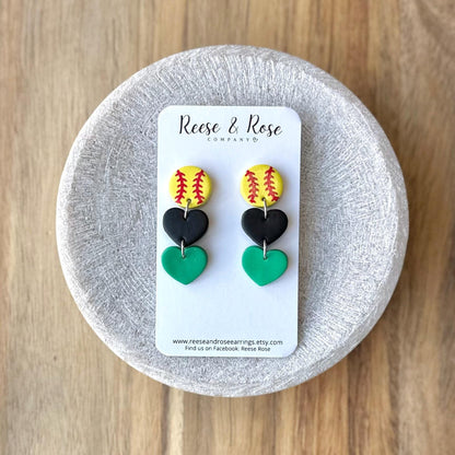 Custom Softball Earrings