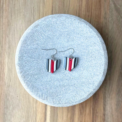 Ohio State Buckeyes Clay Earrings