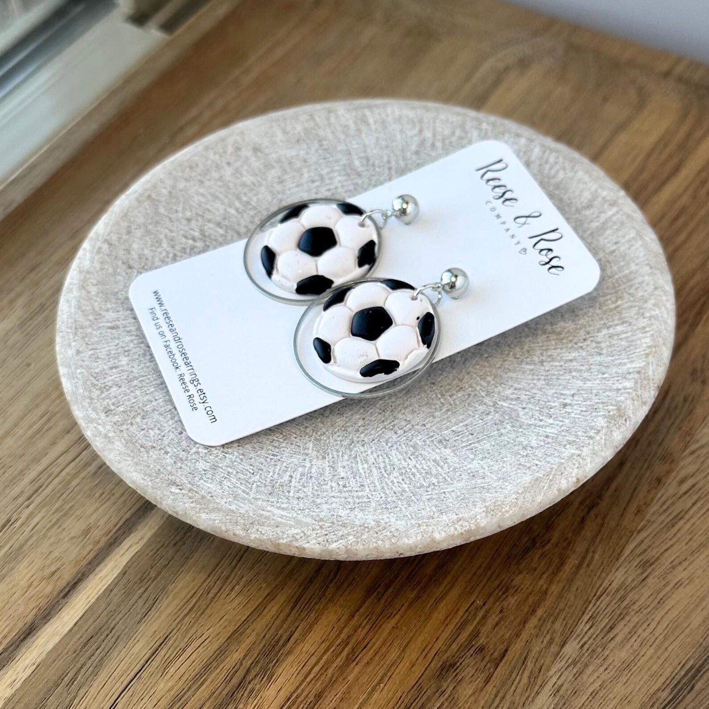 Soccer earrings