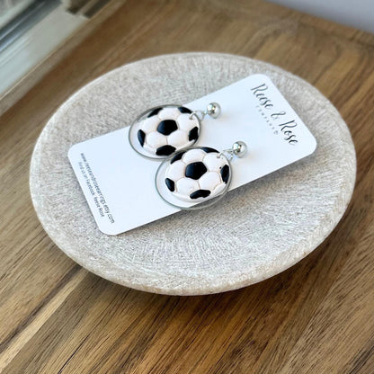 Soccer earrings