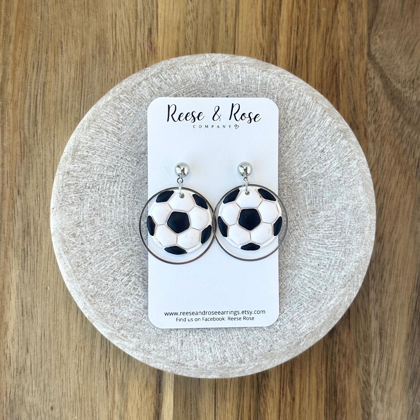 Soccer earrings